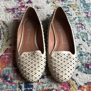 Jeffrey Campbell nude studded flats